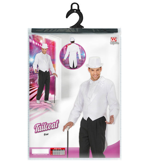 Widmann White Satin Lined Tailcoats With Satin Collar (M) White