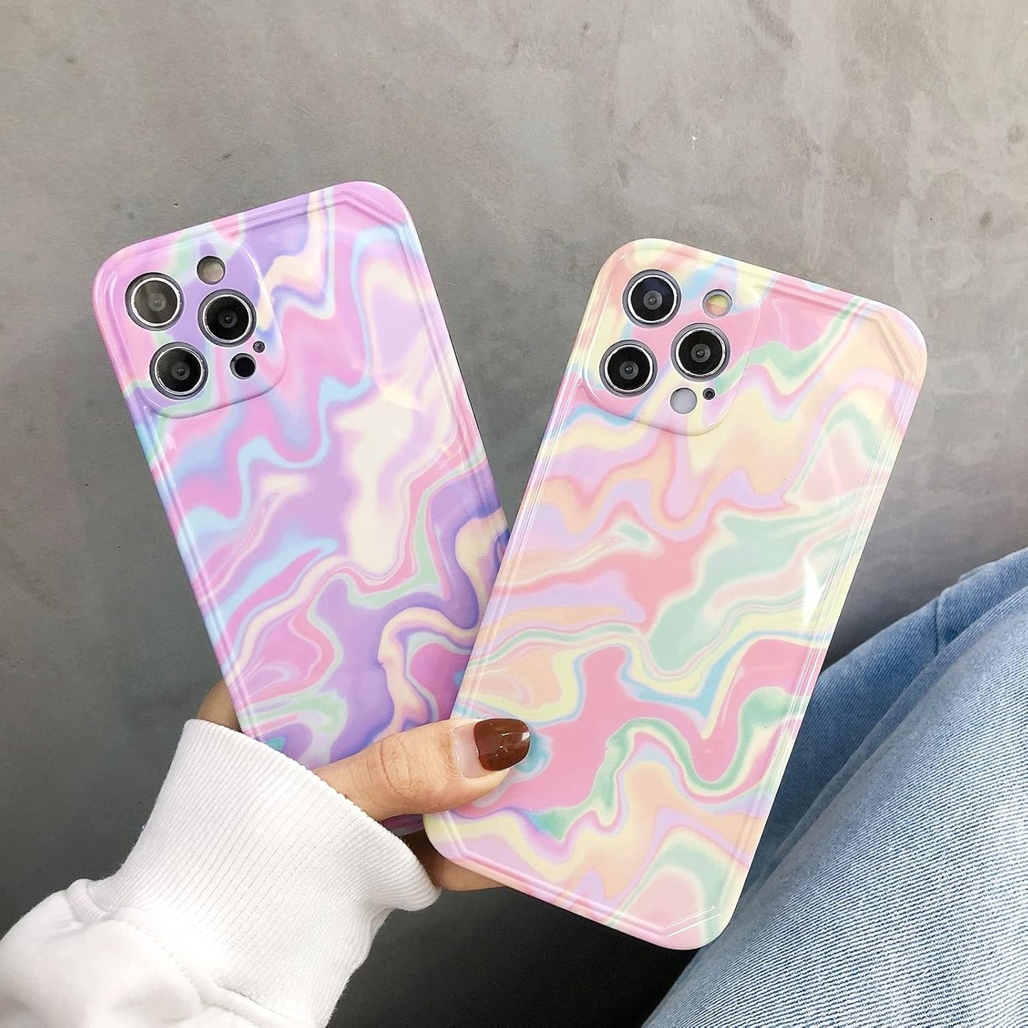 Luxury Water Ripple Soft IMD Phone Case For iphone12 Mini 11 Pro Max X XR XS MAX SE 2020 7 8Plus Shockproof Cover Protection-Style 3-For iPhone X or XS