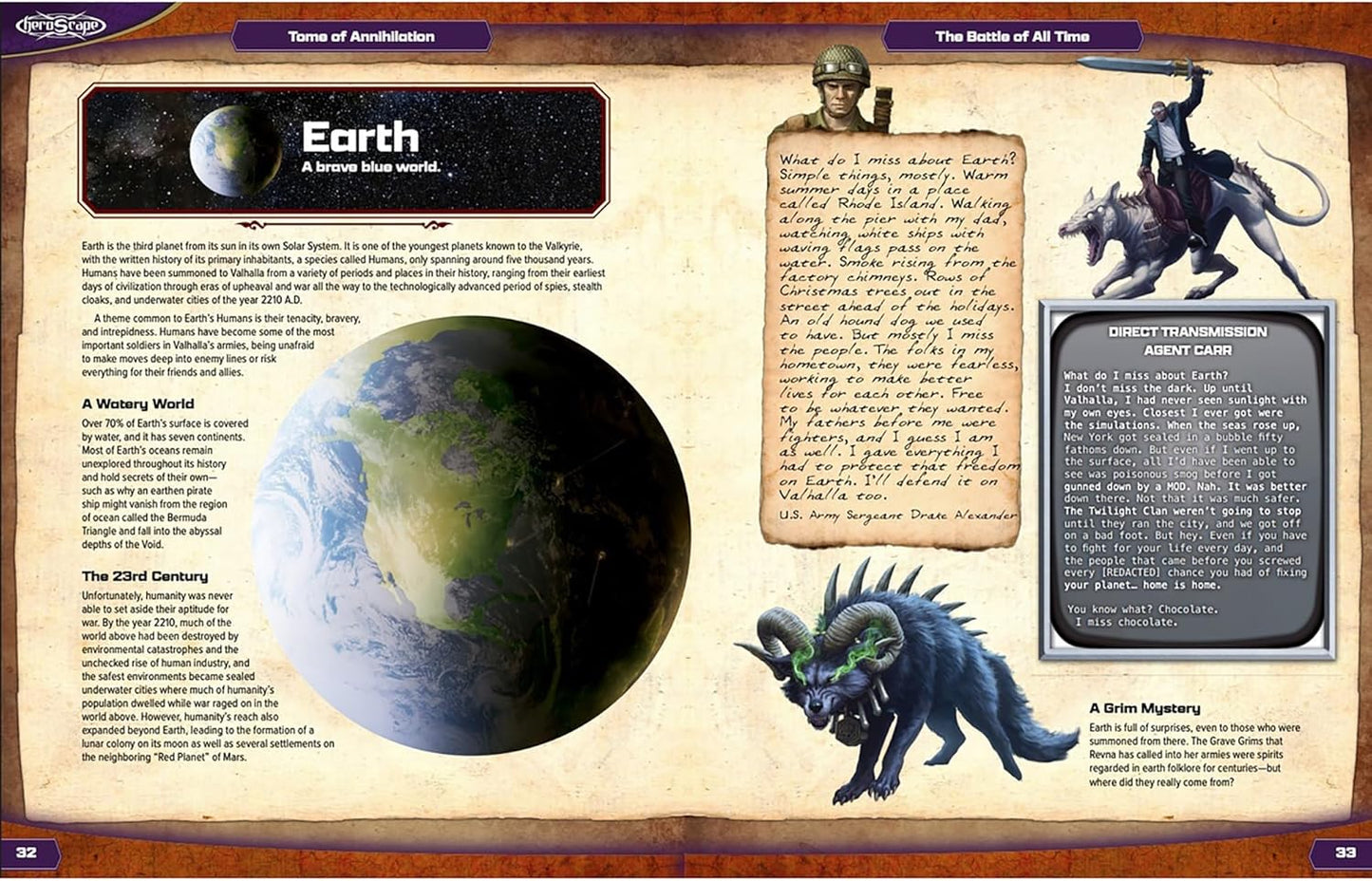 Heroscape: Tome of Annihilation - Hardcover RPG Book, Lore Collection, Chronicles The Complete Saga of The Age of Annihilation, Biographies Scenarios