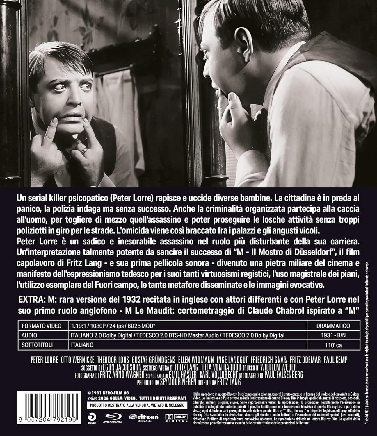 M Il Mostro Di Dusseldorf (Blu-Ray Mod) - (Italian Import)