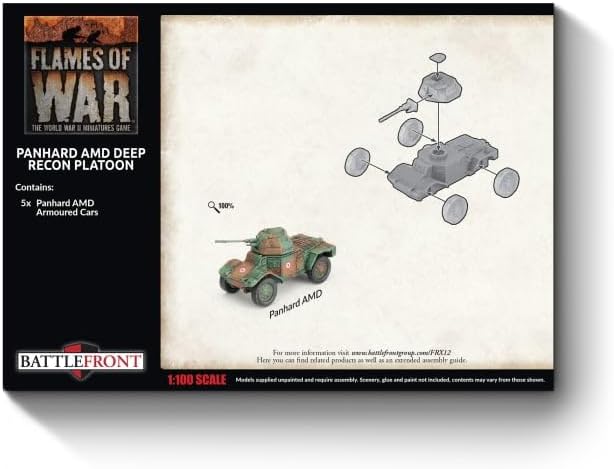 Flames of War: FRX12 Panhard AMD Deep Recon Platoon (x5
