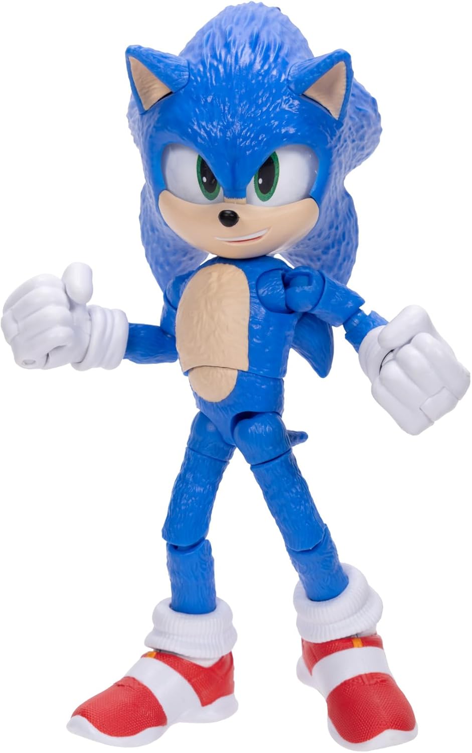 Sonic 3 Movie Sonic Collector Toy Figure by Jakks Pacific, Stands 5” / 13 cm Tall, Highly Articulated for Boys/Girls, Officially Licensed 3 Movie, Suggested for Ages 3+