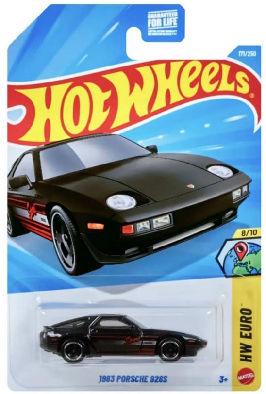 Hot Wheels 1983 Porsche 928S HW Euro 8/10, 171/250-1:64 Scale Diecast Toy Vehicle
