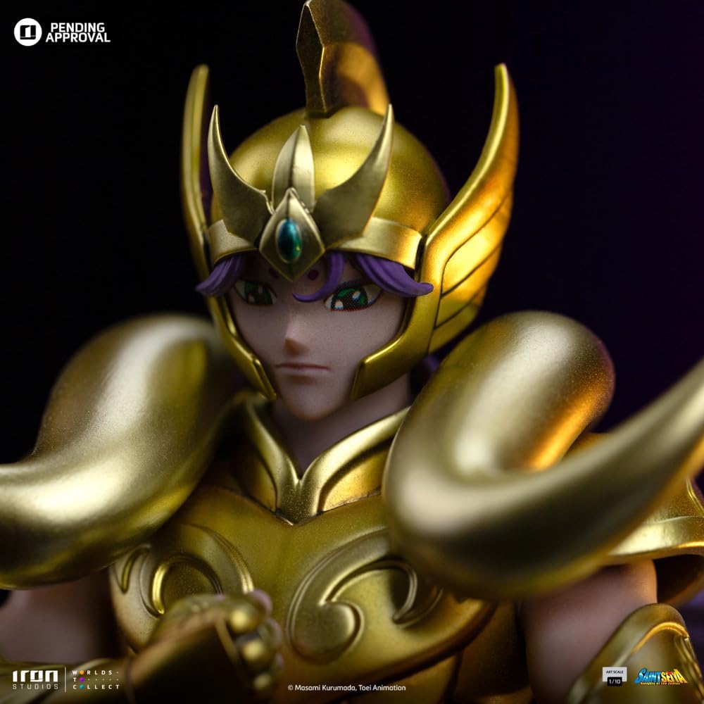 Iron Studios Collectible Statue Art Scale 1/10 Aries Mu Regualar Version Saint Seiya Polystone Resin Multicolor