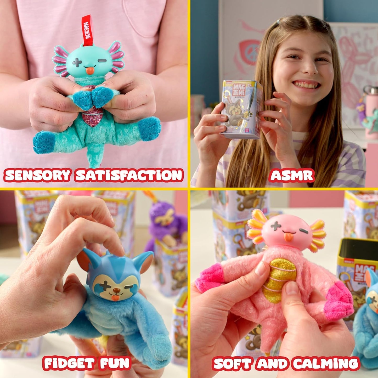 Magnetic Animal Character Plush with Reusable Tin, 9 to Collect, Styles May Vary