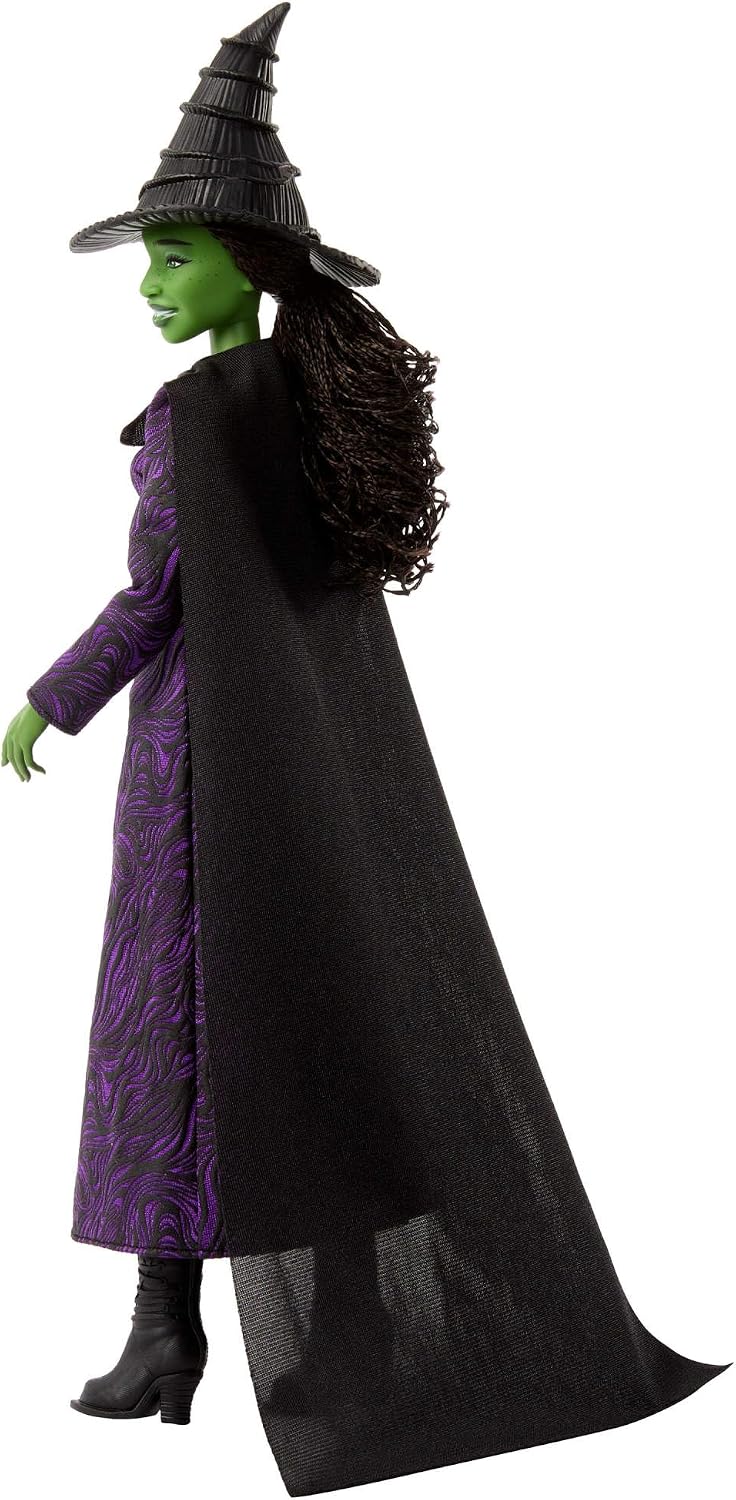 Mattel Universal Pictures’ Wicked Elphaba Thropp Fashion Doll with Removable Outfit & 7 Points of Articulation, Inspired by the Movie, JMG23