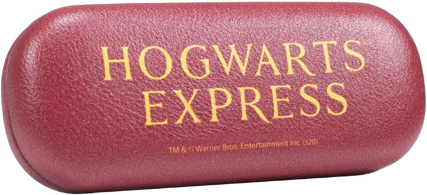 Half Moon Bay Harry Potter Glasses Case - Platform 9 3/4 Maroon with Flocked Fabric and Printed Lens Cloth