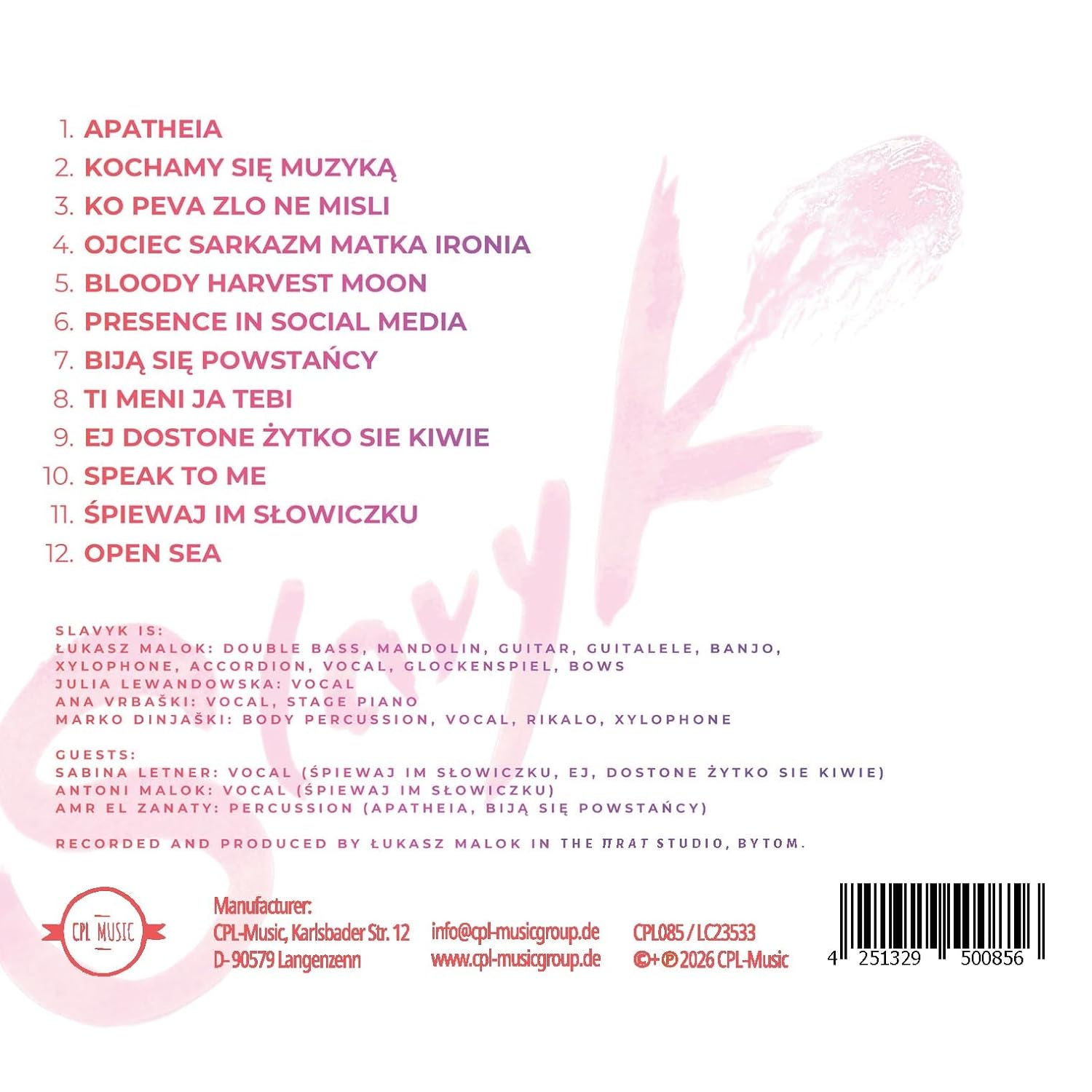 Slavyk-11 Songs Of Love & Suffering -Digi