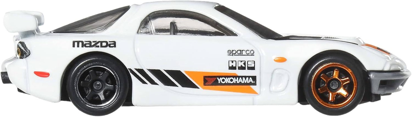 Hot Wheels 1:64 Scale Die-Cast Toy Cars, Set of 6 Japanese Vehicles with Elevated Deco (Styles May Vary), JLB23