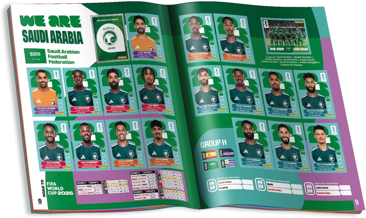 Panini FIFA Wereldbeker 2026 Stickeralbum, Multicolor