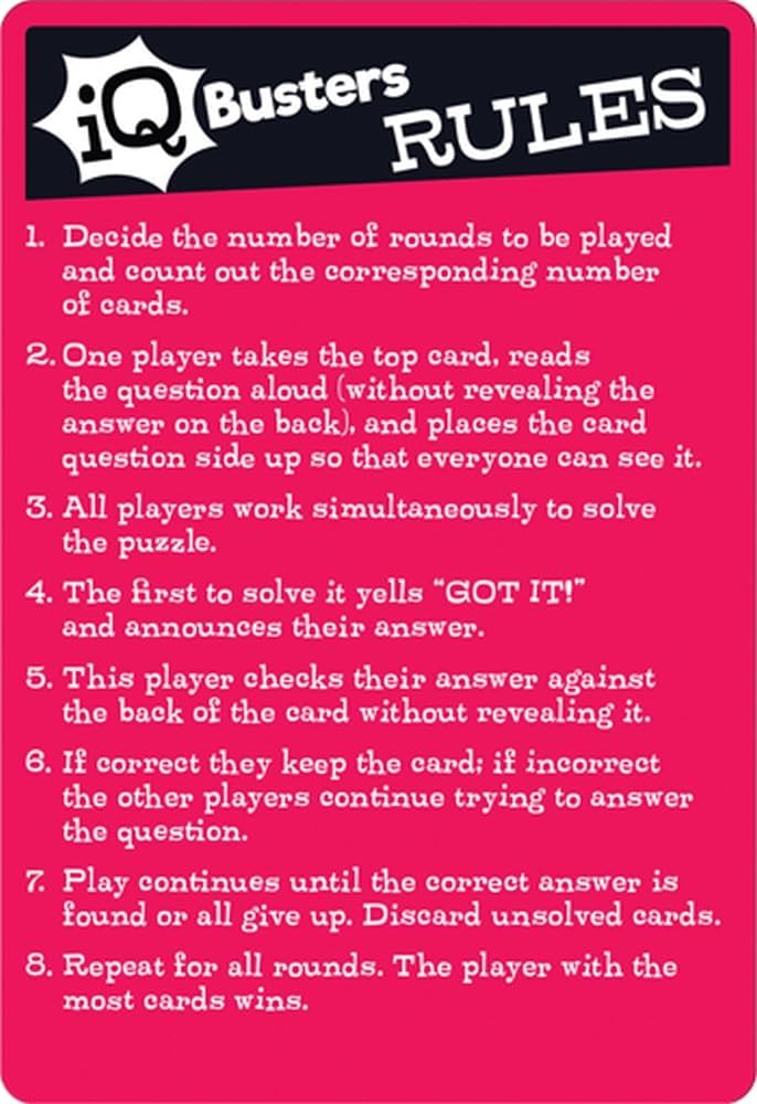 Brain Trainers: IQ Busters Cards by Cheatwell Games