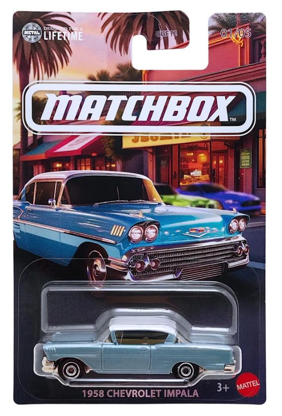 Matchbox 1958 Chevrolet Impala 01/05-1:64 Scale Diecast Toy Vehicle