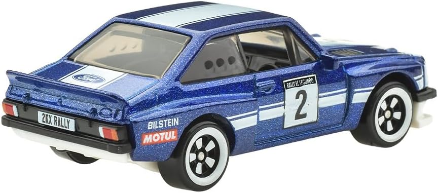 Hot Wheels Silver Series Rally Racers Ford Escort RS 2000 3/5, 1:64 Scale Diecast Toy Vehicle