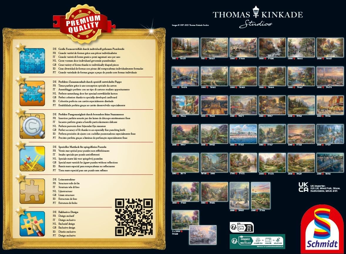 Schmidt | Thomas Kinkade: Santa's Silent Night | 1,000 Piece Jigsaw Puzzle | Ages 14+