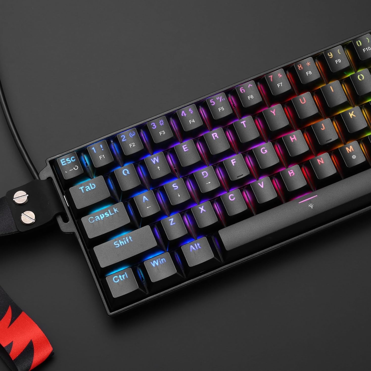 Redragon K617 HE Tastiera da gioco a scatto rapido, 60% 61 tasti tastiera meccanica cablata con azionamento iperrapido, interruttore magnetico ad effetto Hall dedicato, punto di azionamento regolabile
