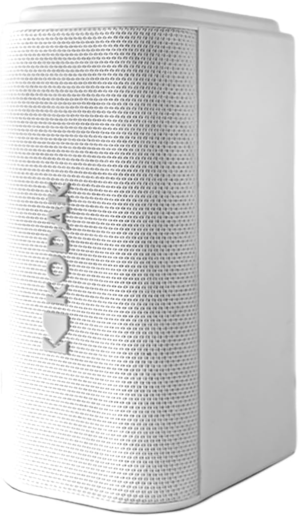 Kodak SoundBrix Plus Double Portable Bluetooth Speaker - Magnetic Connect up to 100 Wireless Speakers - 10W Powerful Bass Stereo Sound, 50m Range, 8H Play - Rechargeable Travel Speaker - Glacier White