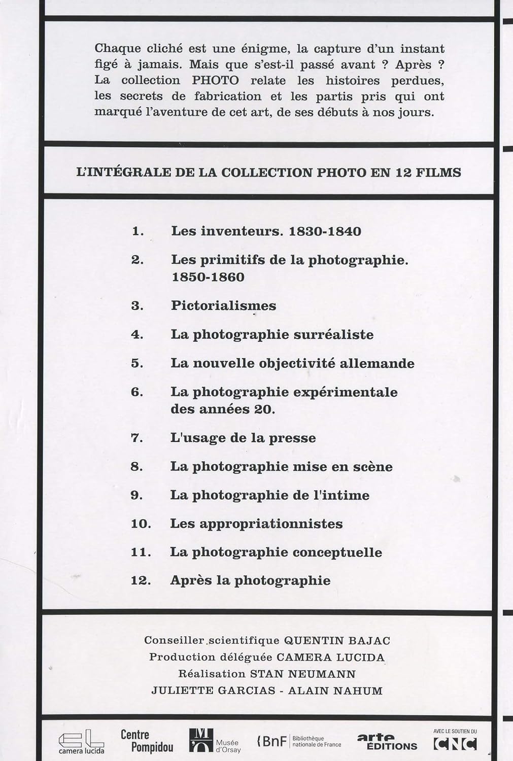 Coffret intégrale l'histoire des grands courants photographiques
