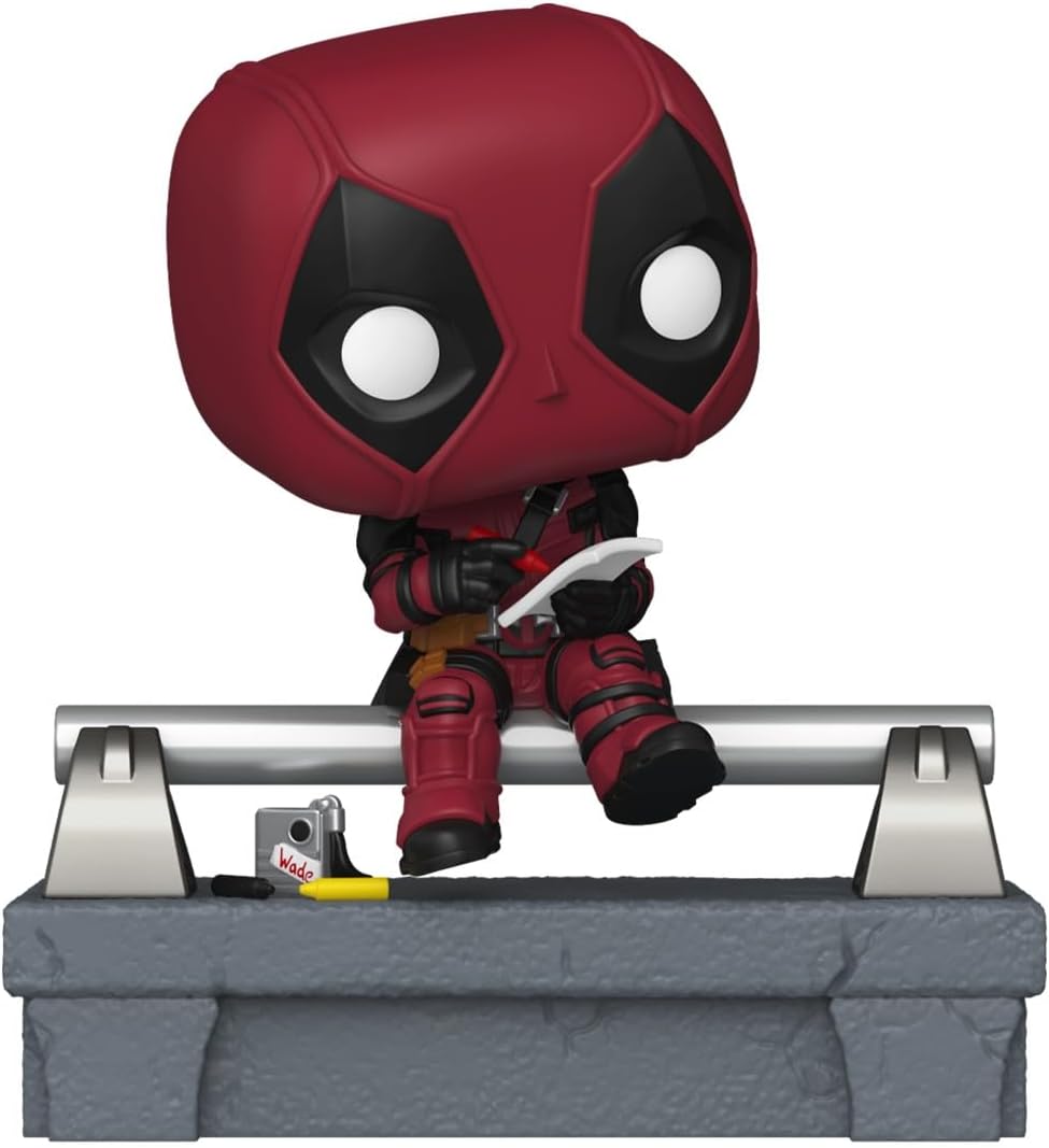 Funko POP! Deluxe: Deadpool - Deadpool on Bridge - Figura in vinile da collezione - Idea regalo - Prodotto ufficiale - Giocattoli per bambini e adulti - Modello di figura per collezionisti