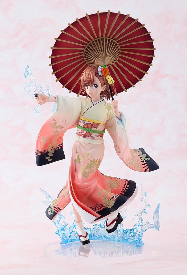 KADOKAWA KDcolle Toaru Kagaku no Railgun T Misaka Mikoto Furisode Ver.1/7 Scale Plastic Painted Finished Product