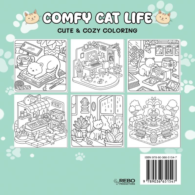 Comfy Cat Life - Cute & Cozy Kleurboek