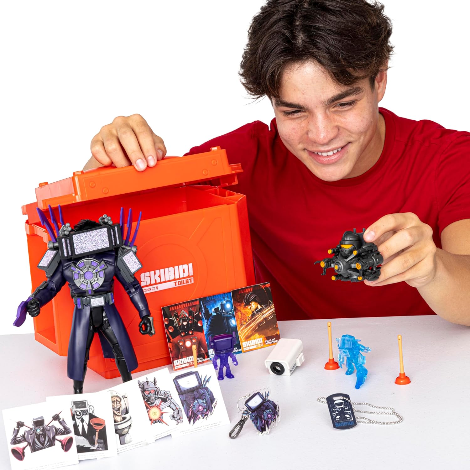 SKIBIDI Toilet Giant Mystery Loot Box, with 20 Mystery Surprises, YouTube Animation Sensation, Exclusive Mystery Figures, Officially Licensed Toilet Merch