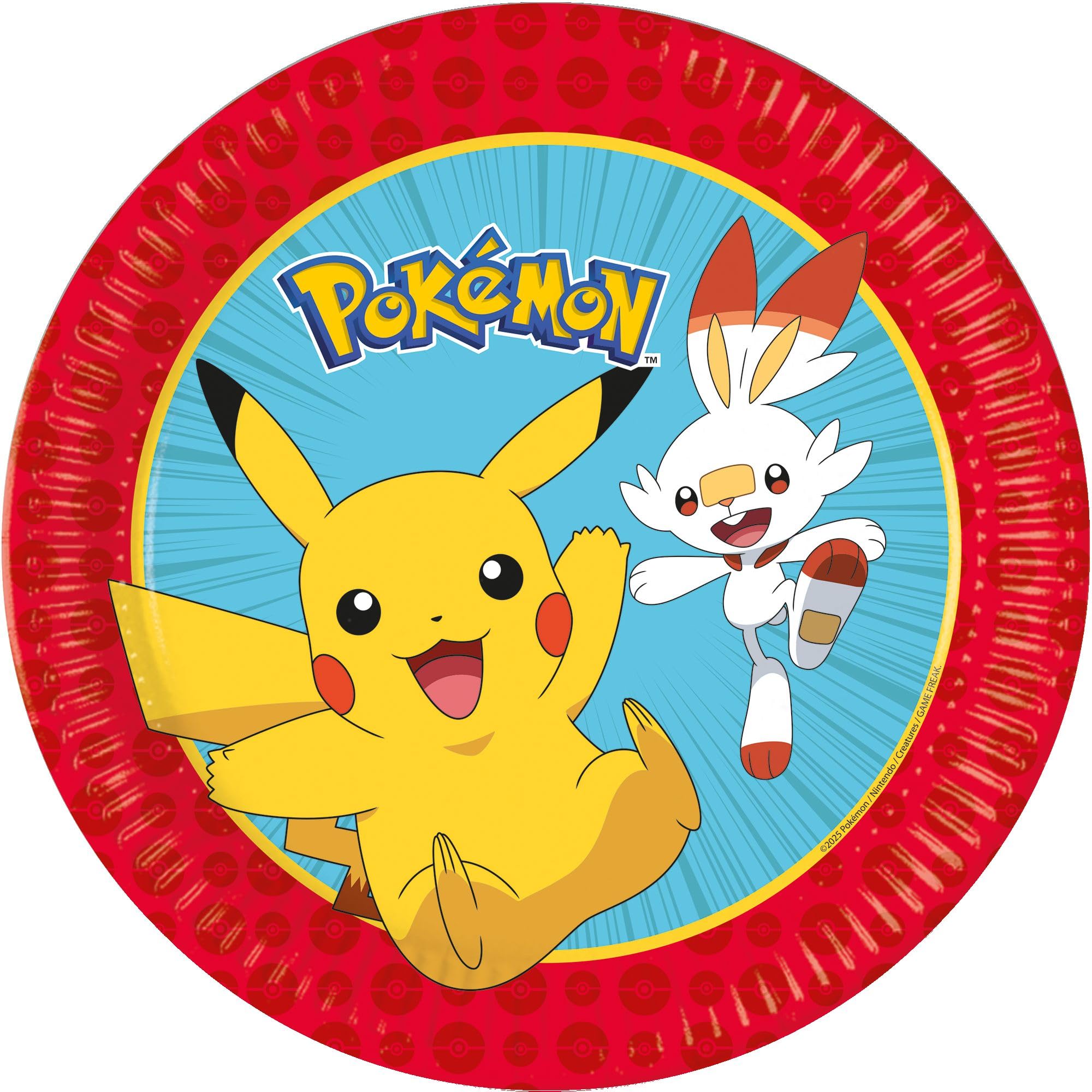 Papieren Borden 23cm Next Generation Pokemon - 8st.