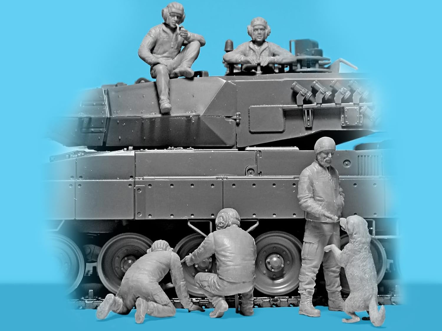 ICM - Leopard 2 Crew Of The Armed Forces Of Ucrainemockup Figura Leopard 2 Crew Of The Armed Forces Of Ucraina |icm|35757| 1:35 Modello Carro Promo Figura in miniatura