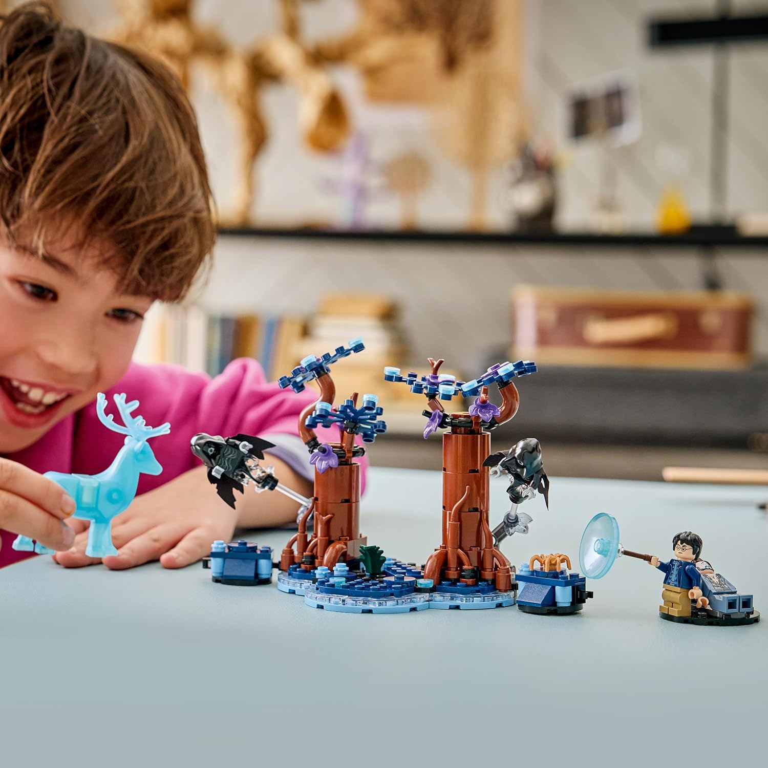 LEGO Harry Potter Forbidden Forest: Expecto Patronum Toy - Model w/ 2 Dementors, Stag & 2 Minifigures incl. Sirius Black - Gift for 7+ Year Old Girls, Boys & Fans - 76475