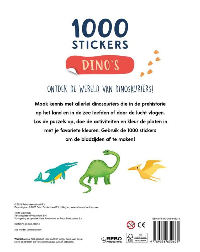 Dino's - 1000 stickers: Funtastische activiteiten