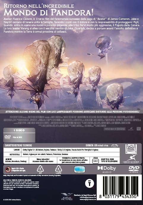 Dvd Avatar: Fuoco E Cenere