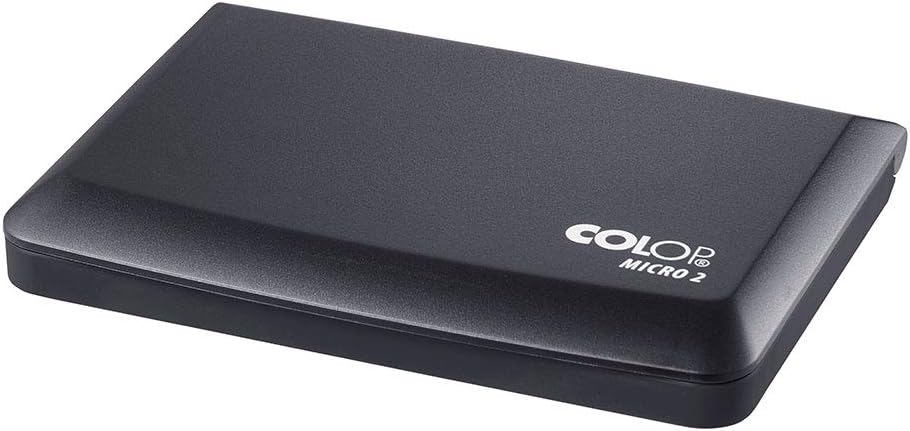 COLOP Micro 2 Stamp Pad - Black | 109666 | Rubber Stamp Ink Pad - 110x70mm