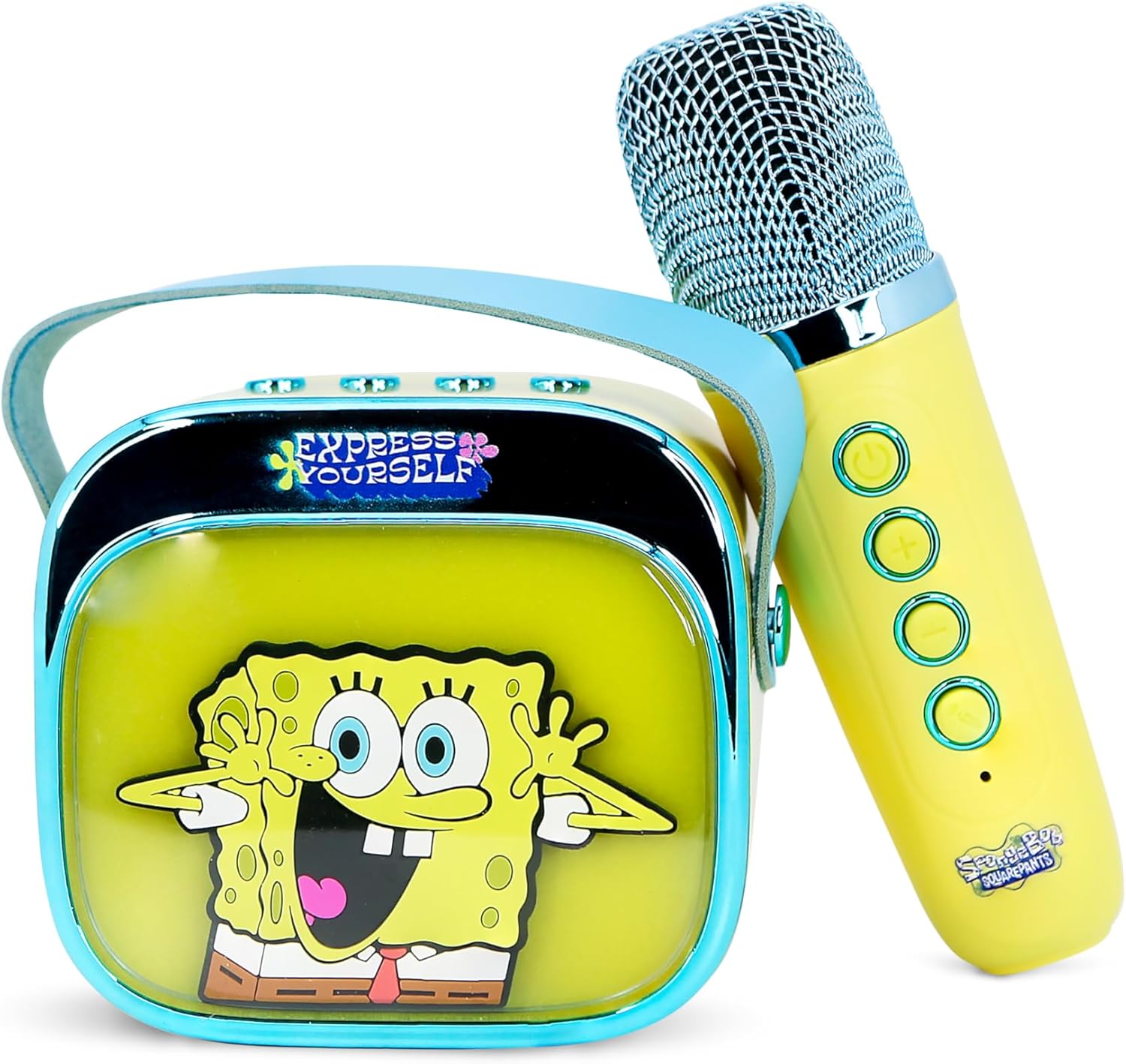 Otl - Light Up Wireless Karaoke Speaker W/ Microphone - Spongebob Square Pants