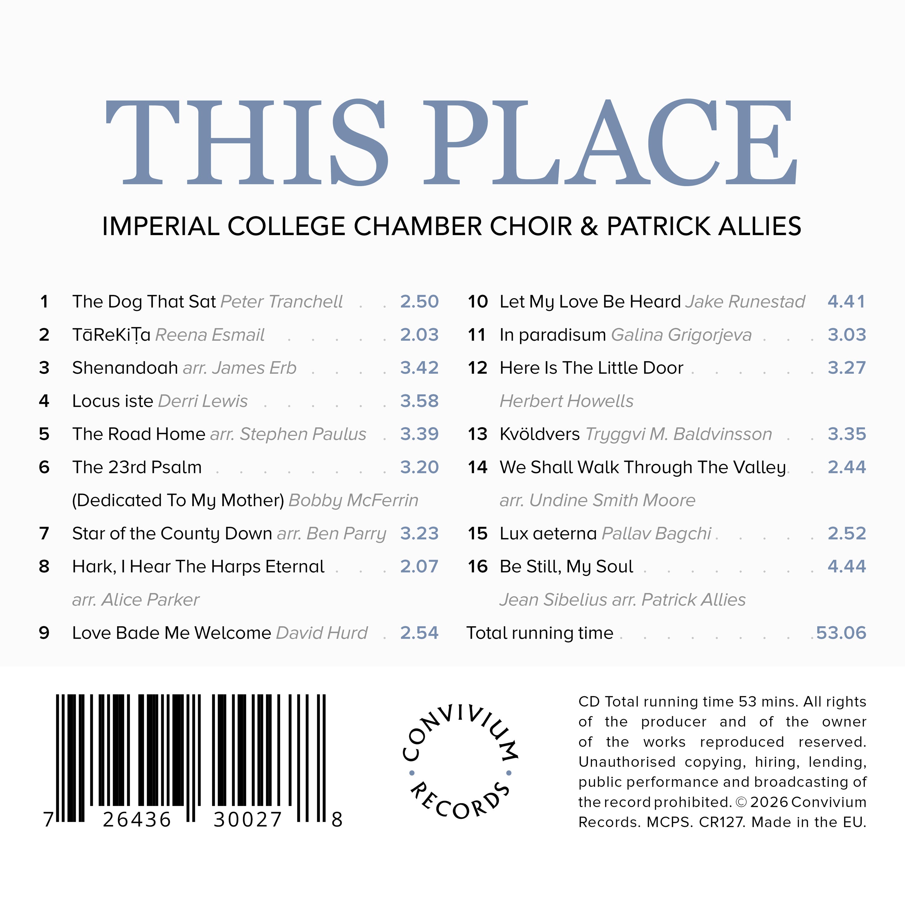 This Place: Selected Choral Works
