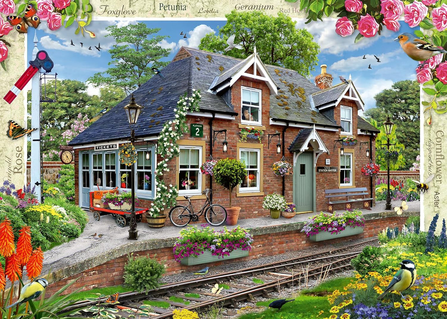Ravensburger Country Cottage Collection Nr. 13 Eisenbahnhütte, 1000-teiliges Puzzle für Erwachsene und Kinder ab 12 Jahren