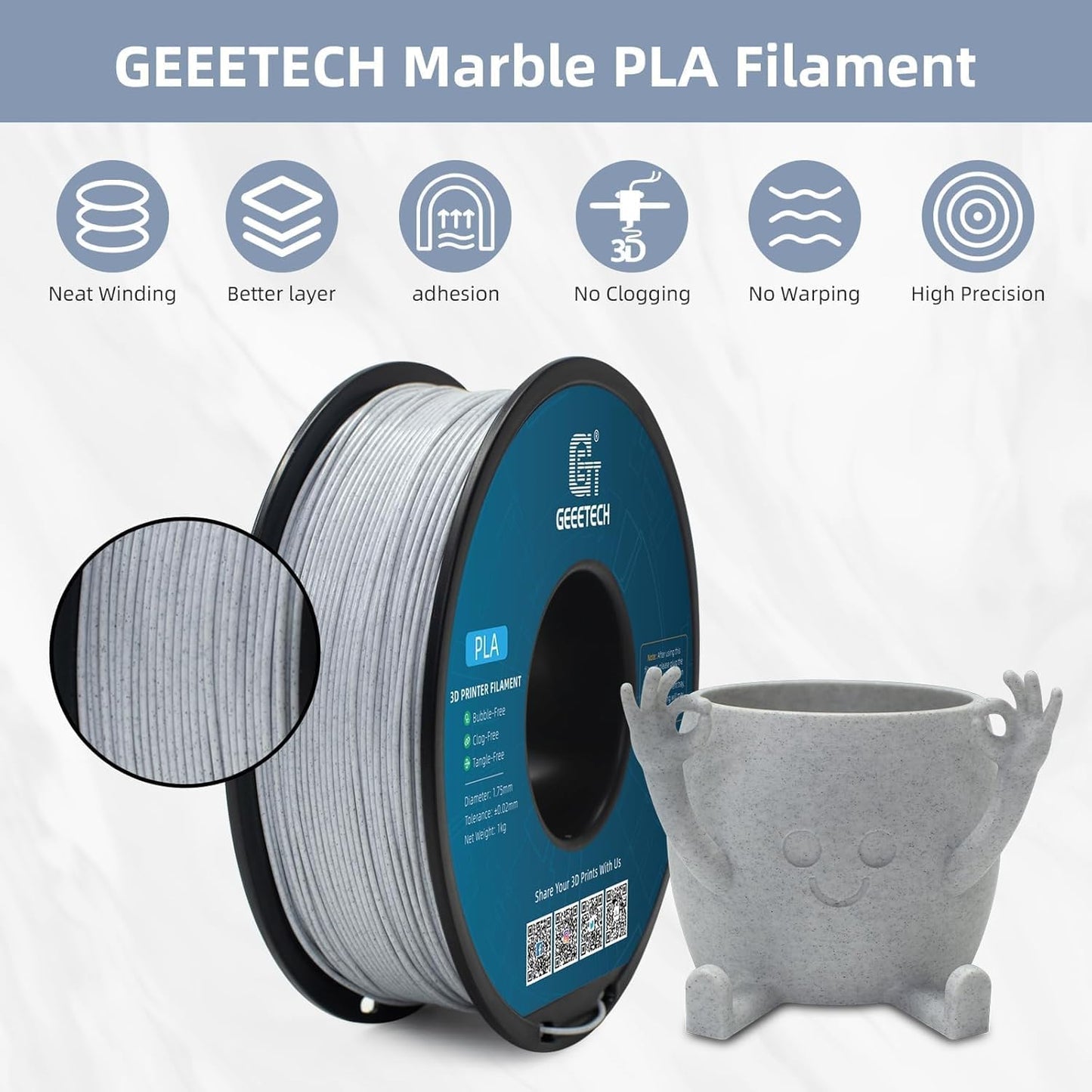 Geeetech - PLA like Marble (1.75mm - 1kg)