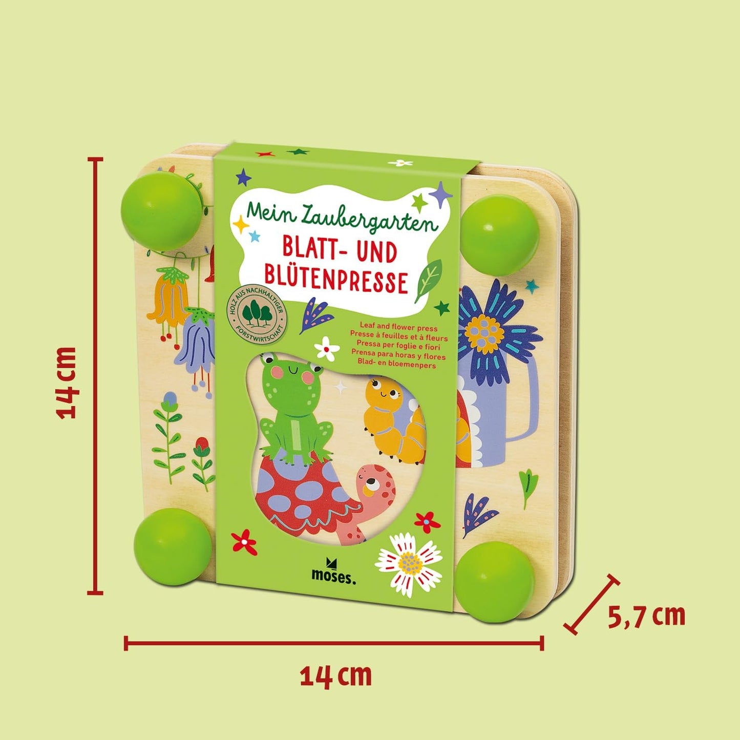 Mijn tovertuin blad- en bloemenpers 14x14 cm