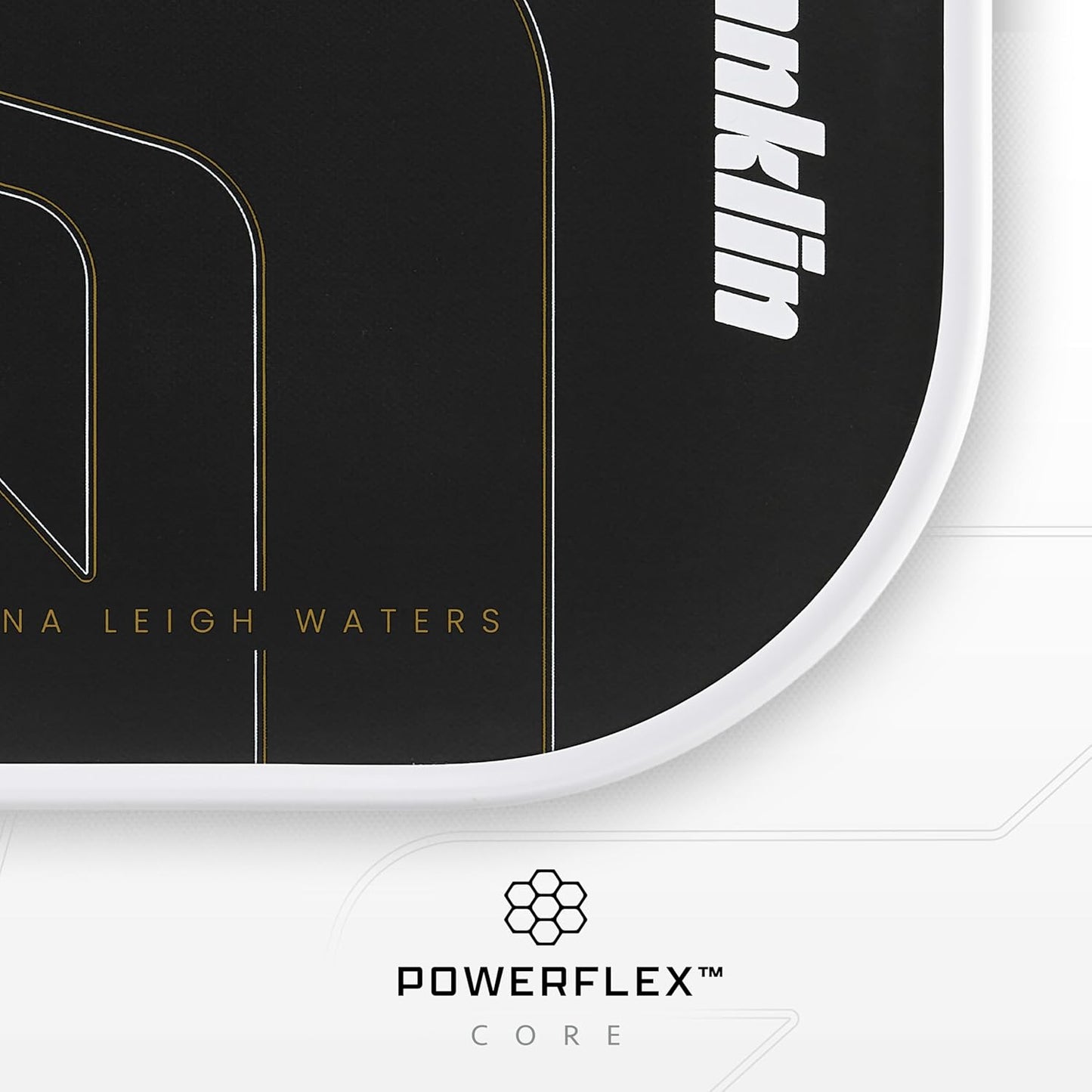 Franklin Sports PRO Pickleball Paddles – C45 Carbon Fiber Series - Official USAP + UPA Approved Pickleball Paddle - Aurelius 14mm Polymer Core - Official Shape of Anna Leigh Waters - Black/White
