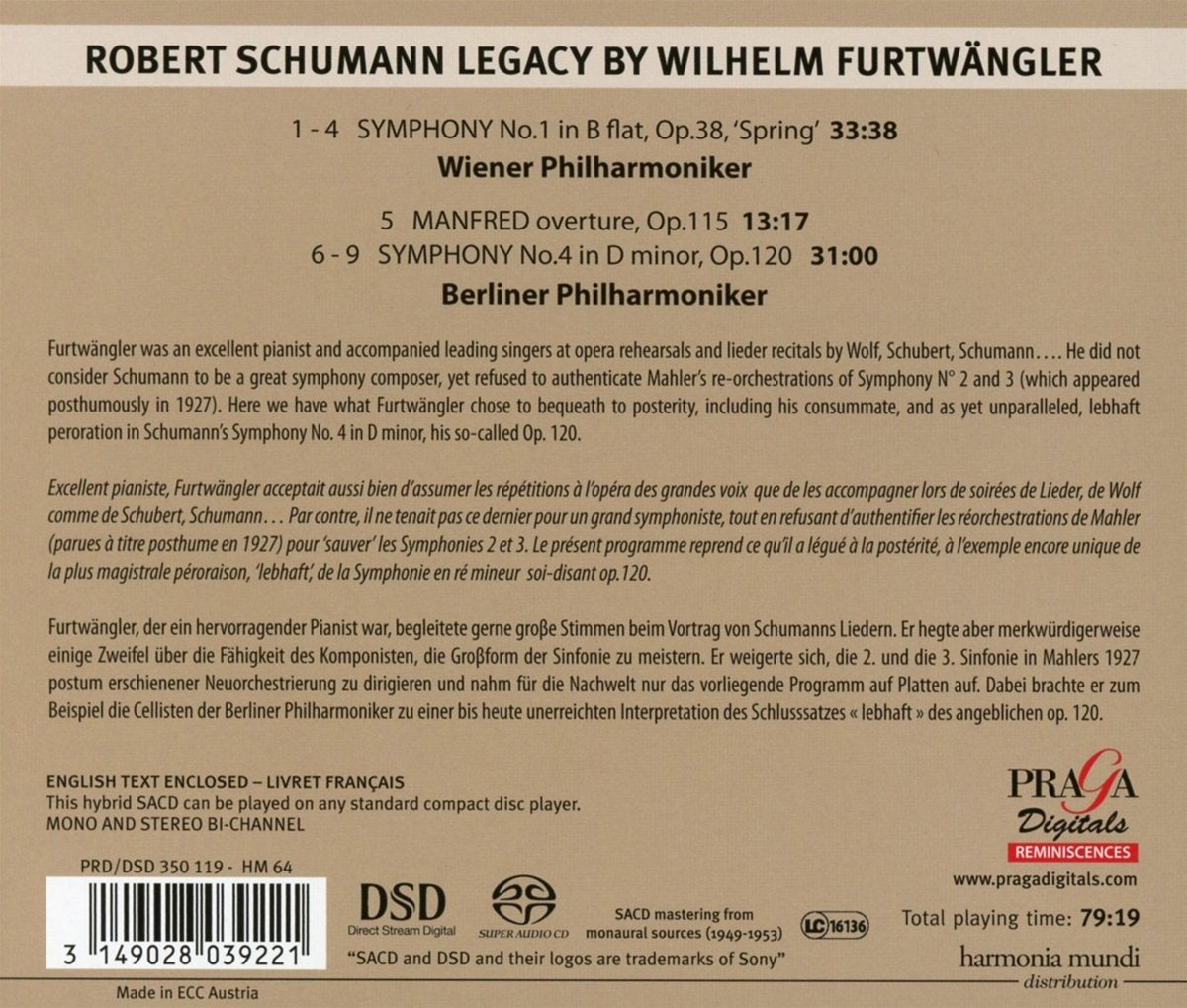 Symphony No.1/Manfred Op.