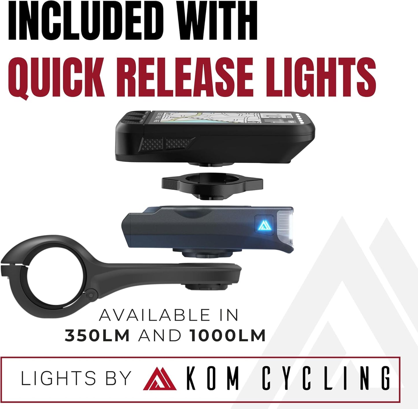 KOM Cycling Adapterhalterung mit Vierteldrehung für Garmin-Kompatibles Wahoo-Computer – Montieren Sie jeden Wahoo Computer auf eine vorhandene kompatible Garmin-Halterung