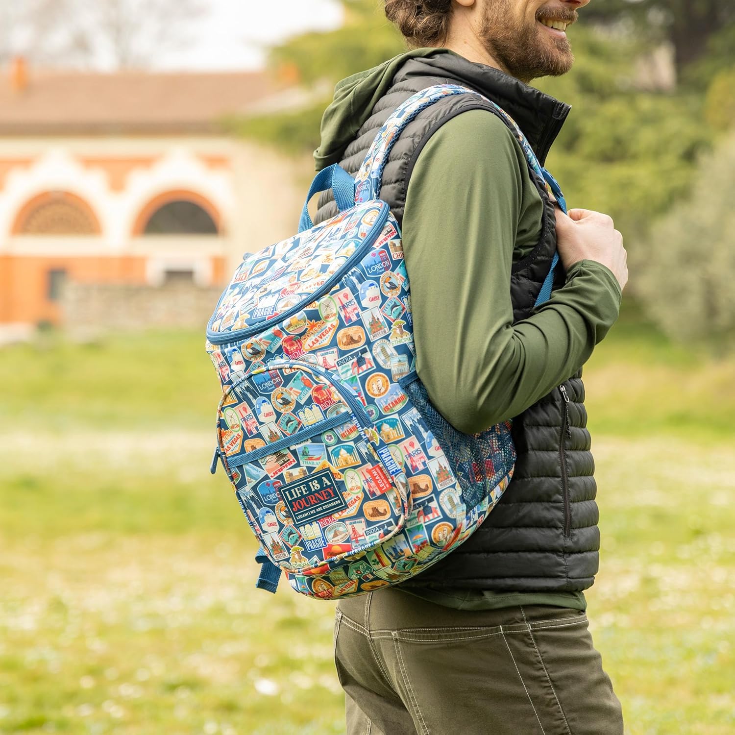 Cooler Backpack - Backpack Cooler - Travel - Stickers - 20 L