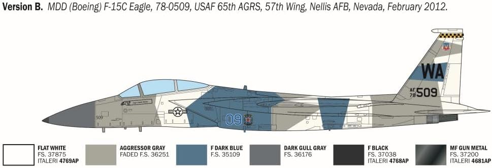 Italeri 92763 F-15C Eagle, scala 1:48, Plastic Model Kit/Modello in plastica da montare
