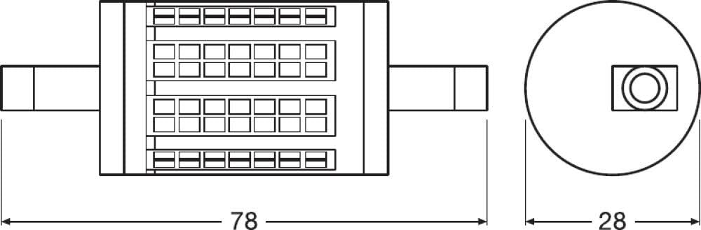 Osram Led Linear R7S Parathom 78Mm Helder 12W 1521Lm - 827 Zeer Warm Wit | Dimbaar - Vervangt 100W