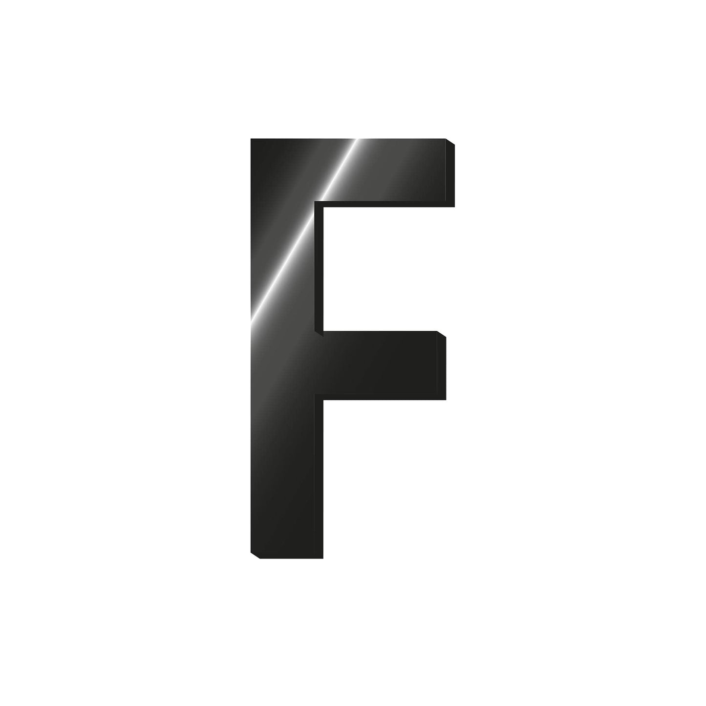 Legami - Metal Adhesive Letter, My Initial, Letter F, L MAX 2,5 cm, H 2,5 cm, Customize Your Accessories, Disposable