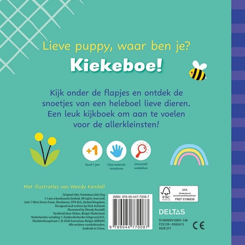 Kiekeboe Lieve puppy: Een leuk voelboek met flapjes