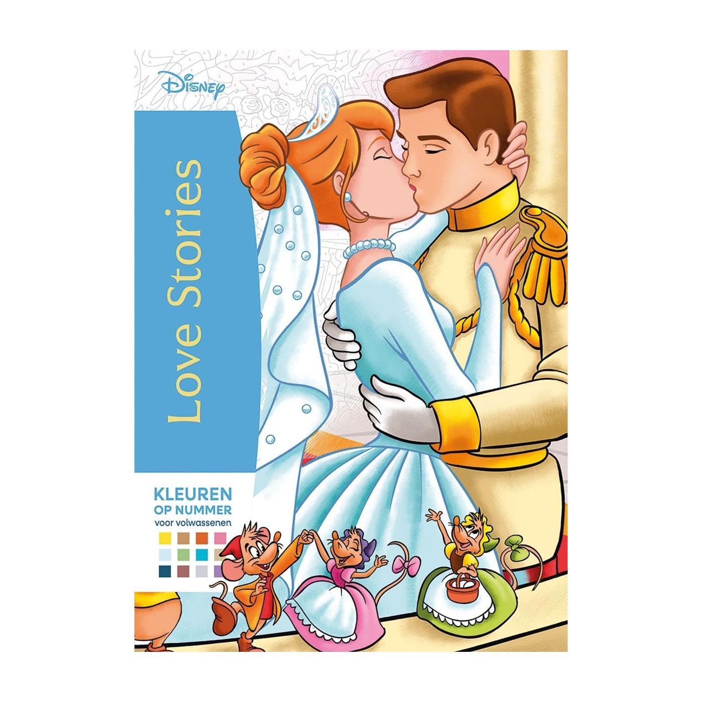 Disney Love stories Kleuren op nummer voor volwassenen