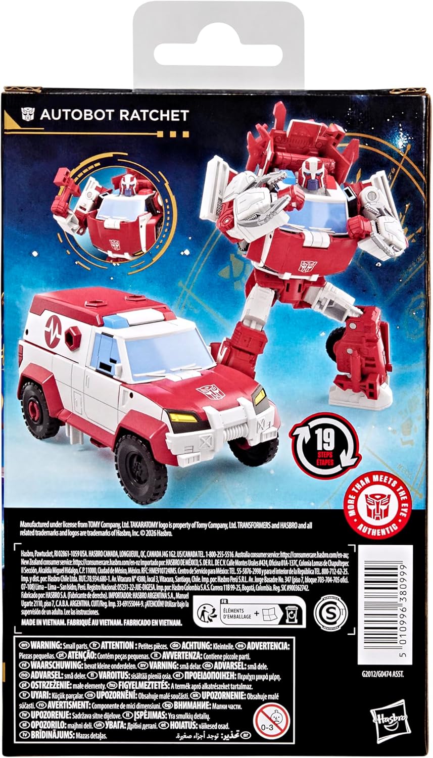 Transformers Age of the Primes Autobot Ratchet, verwandelbare Deluxe-Klasse Action-Figur (14,5 cm), Roboter-Spielzeug ab 8 Jahren
