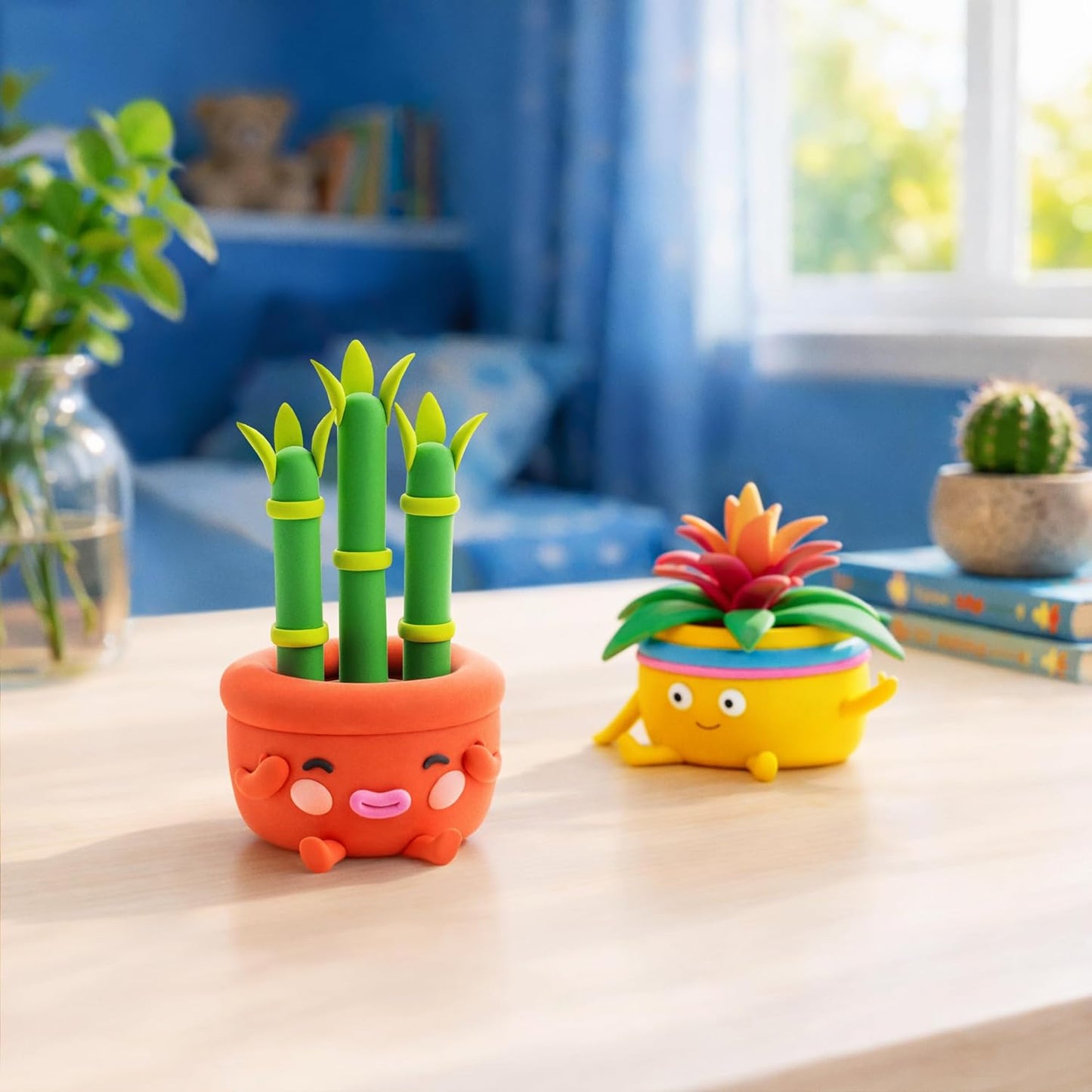 HEY CLAY Plant Friends Set – 15 Cans Air Dry Modeling Clay Kit for Kids with Free App – 3D Step-by-Step Instructions – Creative Arts and Crafts Sculpting Toy, DIY Gift for Boys & Girls Ages 8+