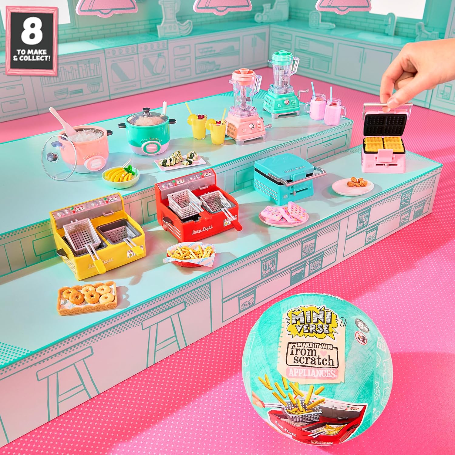MGA’s Miniverse Make It Mini From Scratch Apparaten Serie 3 – Werkende mini-apparaten, DIY-epoxyknutsels, keukenplezier, niet eetbaar – Voor verzamelaars & kinderen vanaf 8 jaar