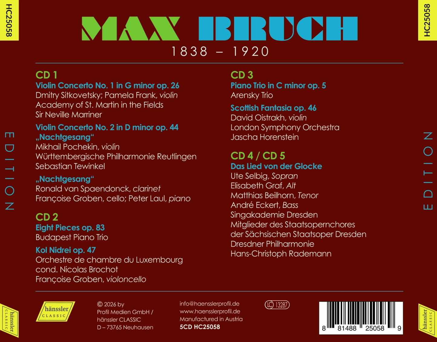 Max Bruch: Edition
