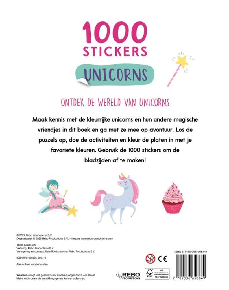 Doeboek Unicorns - 1000 Stickers